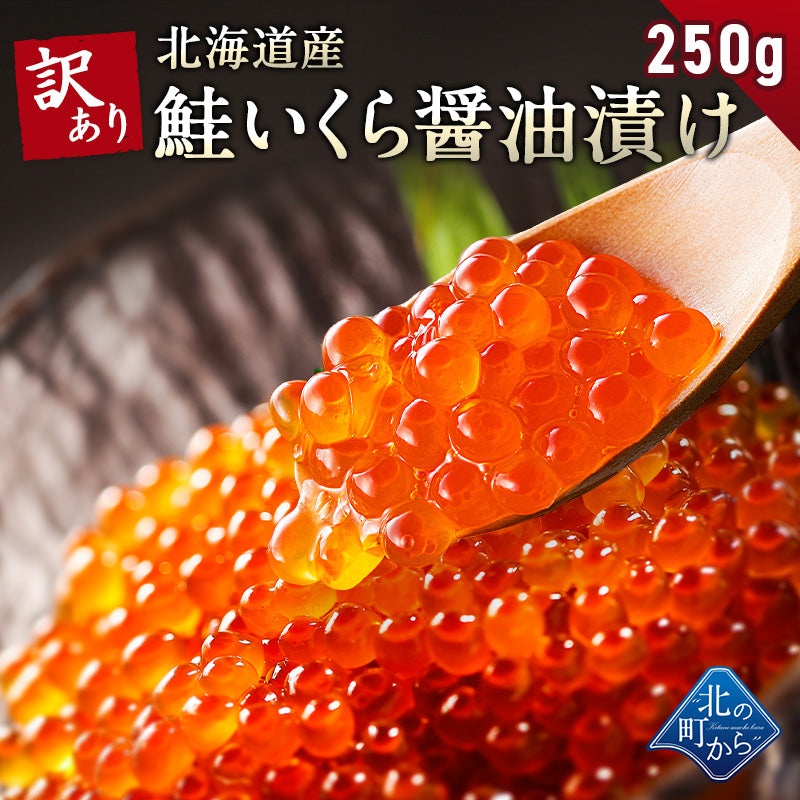 訳あり鮭いくら 醤油漬け 250g 北海道産 いくら 鮭いくら 鮭卵 訳アリ わけあり