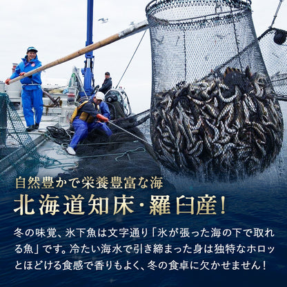 コマイ 丸干し 北海道 知床・羅臼産 3尾 総重量250g前後 こまい 氷下魚 かんかい 魚 干物 珍味 おつまみ